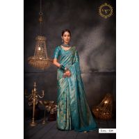 Aasmin Blue Zari Women Saree