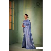 Aksha Zari Blue Women Saree