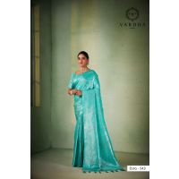 Aksha Zari Women Blue Saree