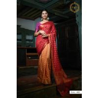 Antrang Silk Zari Red Women Saree