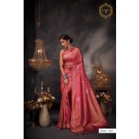 Ayana Zari Women Red Saree