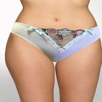 Classic White Floral Lace Thong Panty