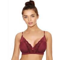 Hushh Maroon Floral Lace Everyday Bra 