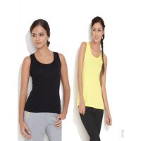 Combo Pack Of Yellow & Black Tank Top 