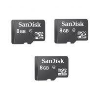 Pack Of  3 SanDisk 8GB Ultra Micro SD Card