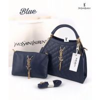 Luxury Blue Women Handy Bag