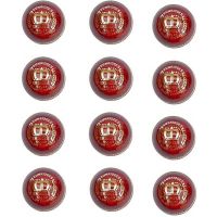 SS Yonker Cricket Ball - Size: standard  (Pack of 12, Red)