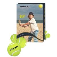 Nivia Cricket Tennis Ball  (Pack of 6, Yellow)