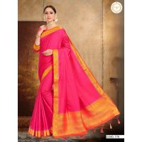 Banarasi Satin Silk Orange Women Woven Saree