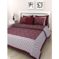 Attractive Pastel Comfortable Cotton Double Printed Bedsheets