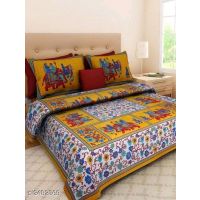 Attractive Cotton Double Printed Bedsheets