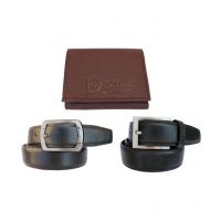 Seasons Fashion Black Leather Belt With Wallet