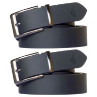 Black Leather Pin Buckle Belt Pack Of 2