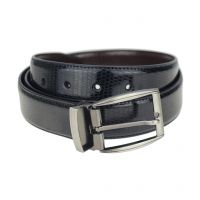 Black and Brown Leather Reversible Formal Belt for Men