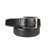 Black Leather Casual Belts For Men