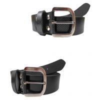 Black Leather Belt Set Of 2