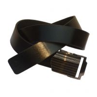 Black Leather Formal Belt For Men