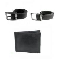  Black Leather  Belt for Men