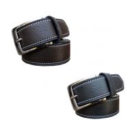 Seasons  Black And Brown Leather Belt For Men (Combo of 2)