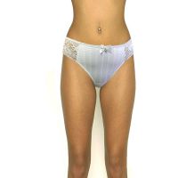 Fabulous Floral Embroidery Front Bow See Through Brief