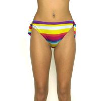 F&F Reversible Side Tie Multicolored Stripes Brief