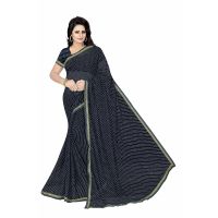 Thadesar Black leheriya sarees for women rajasthani with border