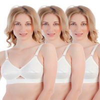 Regular Wear White Cotton Bra( Pk Of 2)