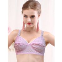 Charming Chicken Work Pink Cotton Plus Size 38,40 Bra Pack Of 3