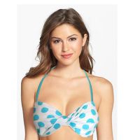 Wave Zone Polka Dot Halter Bra