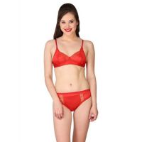 Gorgeous Soft Red Bra Panty Set