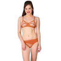 Provocative Smooth Fit Orange Bra Panty Set