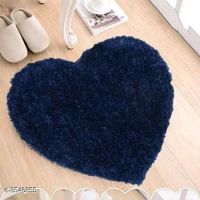 Blue Heart Shaped Polyester Carpets 