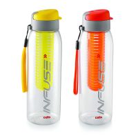 Cello Infuse Plastic Water Bottle Set 800 ml Set of 2 Yellow/Orange