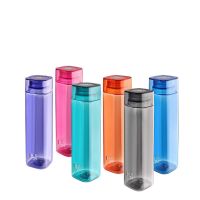 Cello H2O Squaremate Plastic Water Bottle 1-Liter Set of 6 Assorted