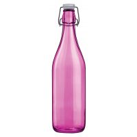 Cello Organic Aquaria Glass Bottle 1 Liter Pink