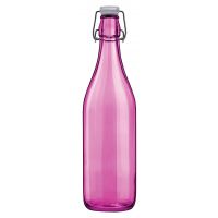 Cello Organic Aquaria Glass Bottle 1 Liter Pink