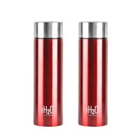 Cello H2O Stainless Steel Water Bottle Set 1 Litre Set of 2 Red
