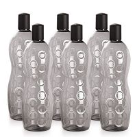 Cello Polka PET Bottle Set 1 Litre Set of 6 Black