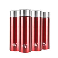 Cello H2O Stainless Steel Water Bottle Set 1 Litre Set of 4 Red