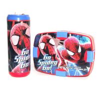 Cello Insulated Leak-Proof Microwave Friendly Bpa Free Spider Man Lunch Bag Kit Set With Water Bottle And Lunch Box For Kids - Blue/Red