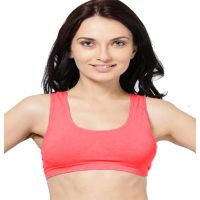 Seamless Non Padded Coral Sports Bra