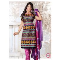 V&V Buy Online Cotton Purple Dress Material