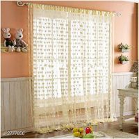 Eternal Vintage Cream Polyester Net Door Curtains