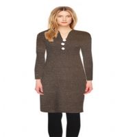 Brown Shimmering Woolen Kurti Free Warm Legging