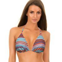 Dream Fit Multi Stripes Halter Neck Bra 