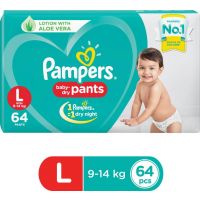 Pampers Baby-Dry Pants Diaper - L  (64 Pieces)