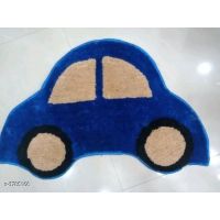 Siya Decorative Blue Cotton Door Mats