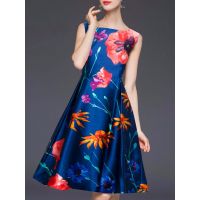 Exclusive Designer Full Stitched Dress Blue