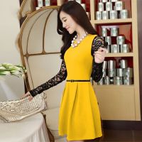 Yellow Elegant Designer Full Stitched Dress