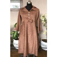 Stylish Brown Women Woolen Dresses